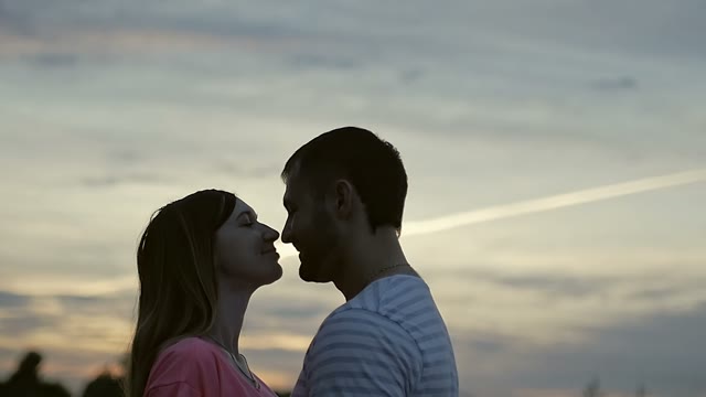Girl With The Guy Look At Each Other