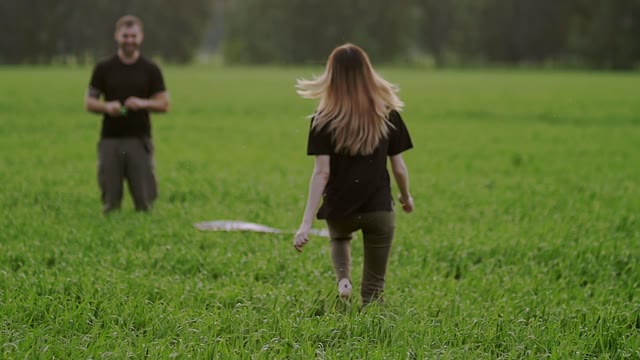 Girl Runs Up To The Guy And Hugs Him
