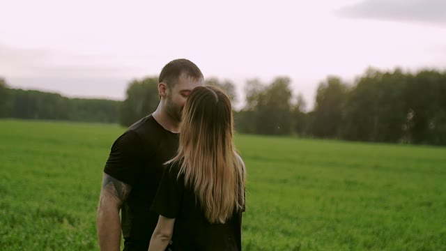 Young Couple Kissing