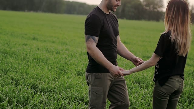 Young Couple Holding Hands