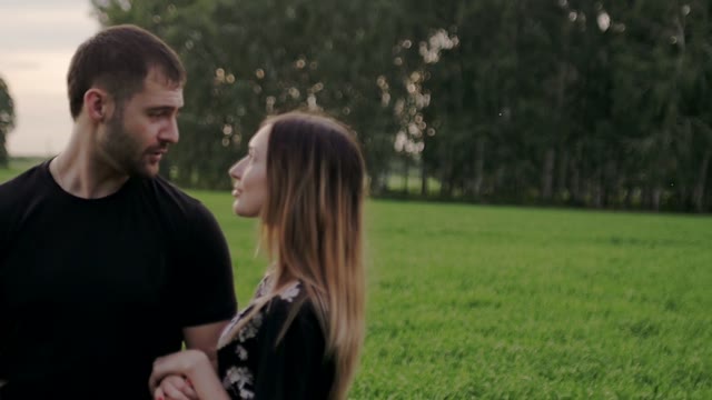 Guy Says Something To The Girl And Smiles