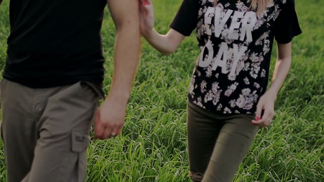 Girl Shake Off A Dust From Guy's Hand