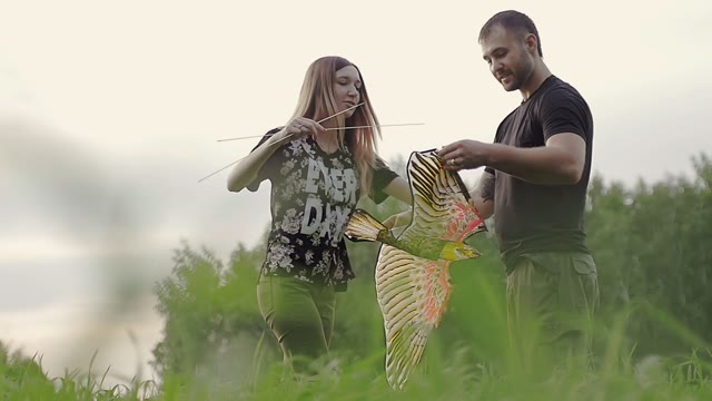 Girl Constructed A Kite