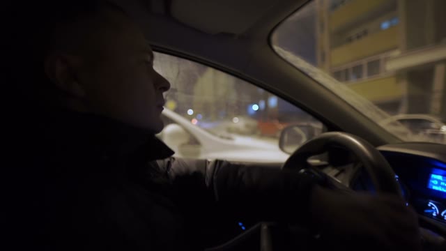 Guy Turns The Steering Wheel