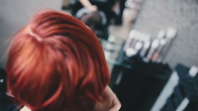 Girl Stroking Her Hair