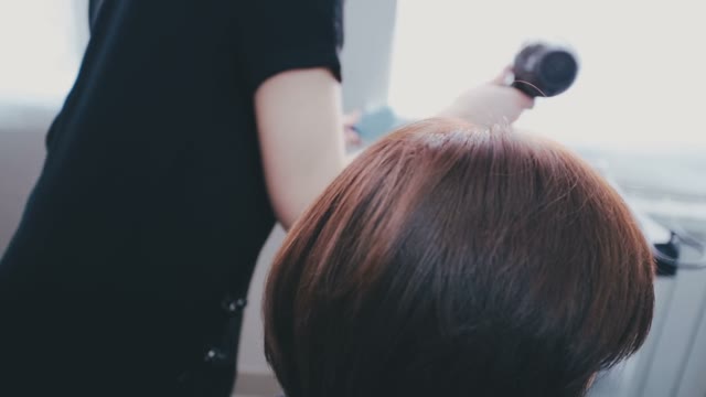 Hairdresser Combs The Client