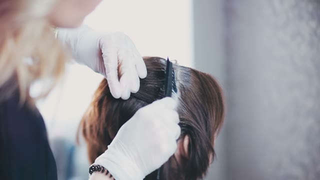 Colorist Paint The Client's Hair
