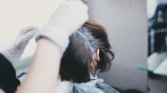 Girl Is Painted In The Salon