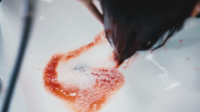With The Girl's Hair Flows Down The Paint