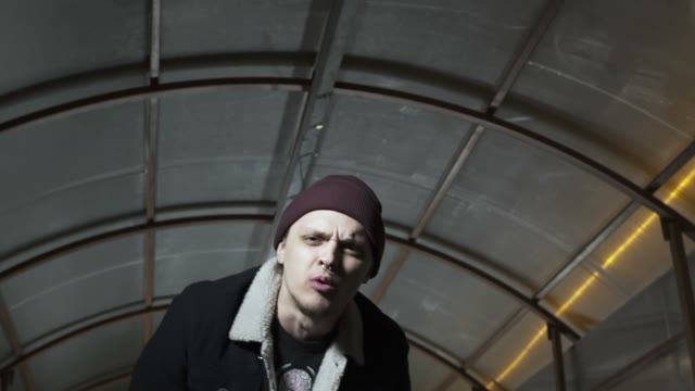 Rapper Reads Rap And Gestures