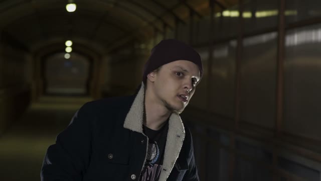 Guy Looks Behind Operator