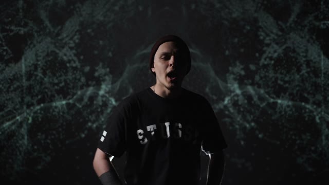 Guy Reads Rap And Points Finge