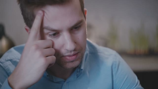 Guy Is Focused On Something Thinks