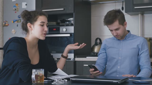 Girl Explains Something To The Guy