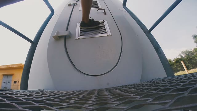 Guy Knocks Out The Grille With His Foot