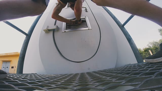 Guy Takes The Fluff Out Of The Ventilation